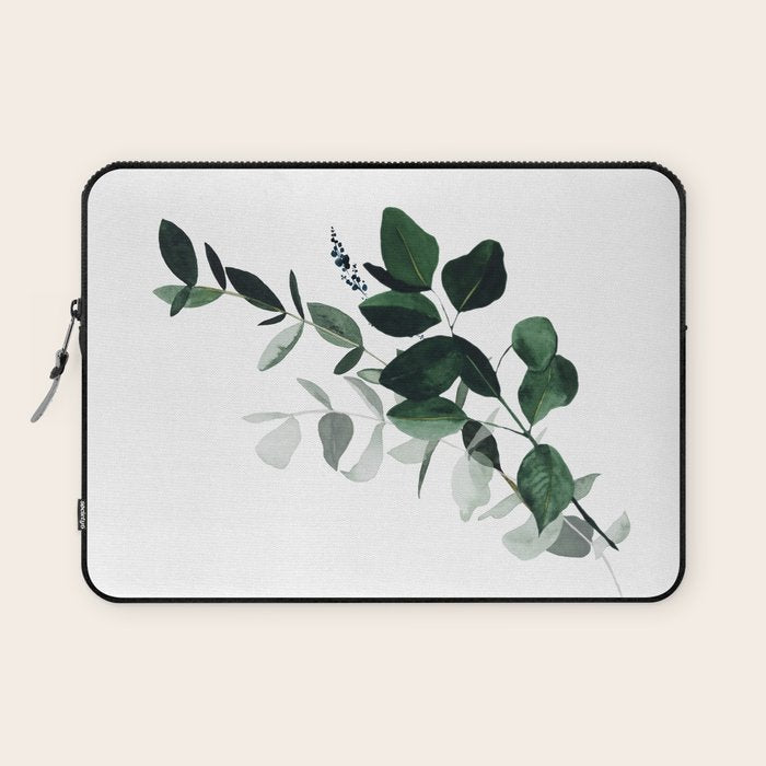 Botany Leaves ~Watercolor Laptop Sleeve Gallery Image 1