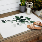 Botany Leaves ~Watercolor Outdoor Rug Gallery Image 2