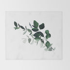 Botany Leaves ~Watercolor Throw Blanket Gallery Image 2