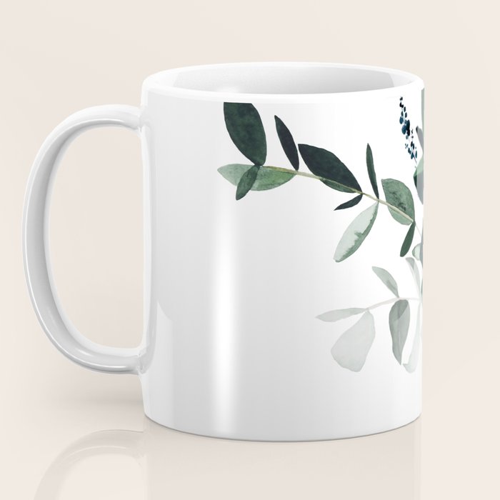 Botany Leaves ~Watercolor Coffee Mug Gallery Image 3