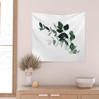 Botany Leaves ~Watercolor Wall Tapestry Gallery Image 2