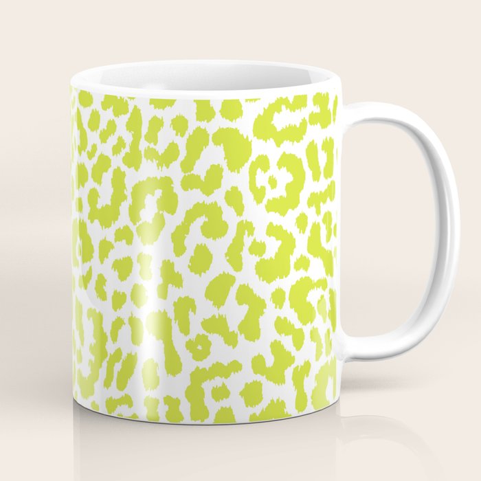 Chartreuse French Leopard Print Coffee Mug Gallery Image 1
