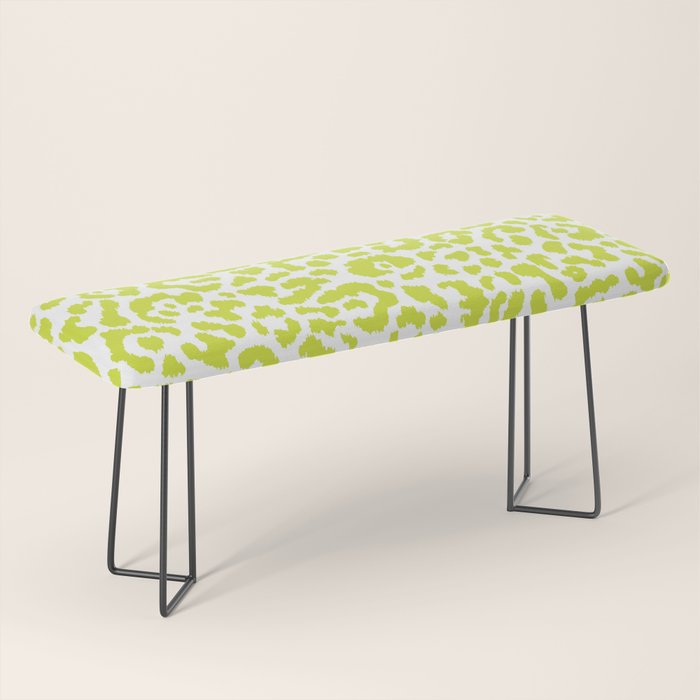 Chartreuse French Leopard Print Bench Gallery Image 1