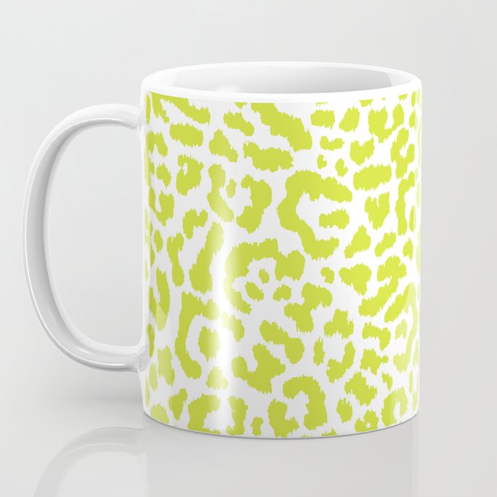 Chartreuse French Leopard Print Coffee Mug Gallery Image 3