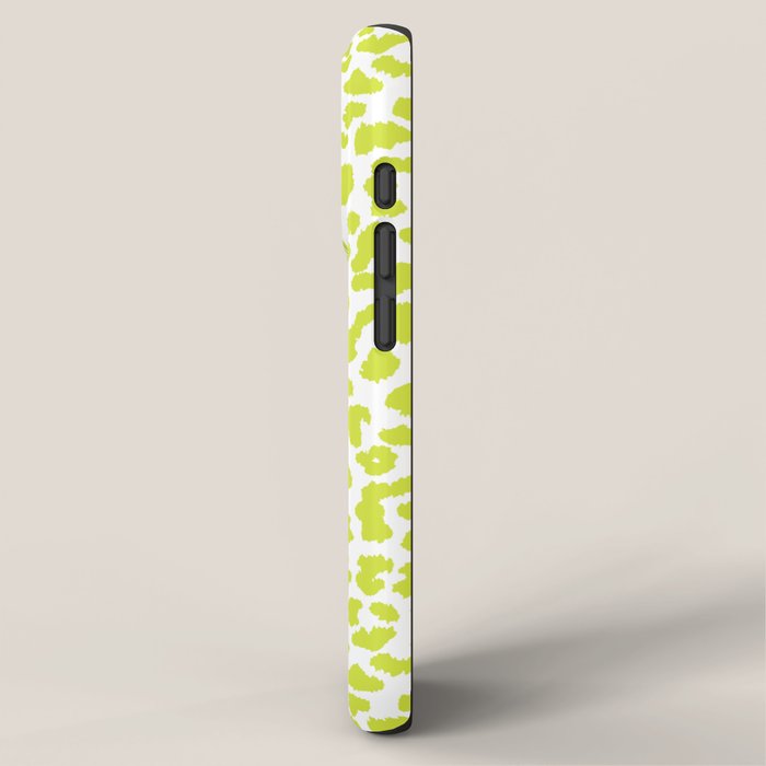 Chartreuse French Leopard Print iPhone Case Gallery Image 2