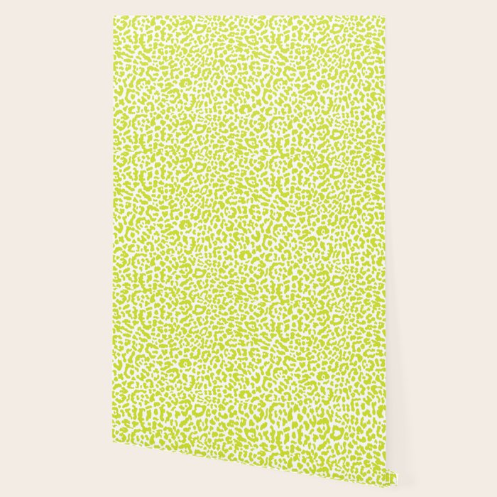 Chartreuse French Leopard Print Wallpaper Gallery Image 2