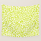Chartreuse French Leopard Print Wall Tapestry Gallery Image 4