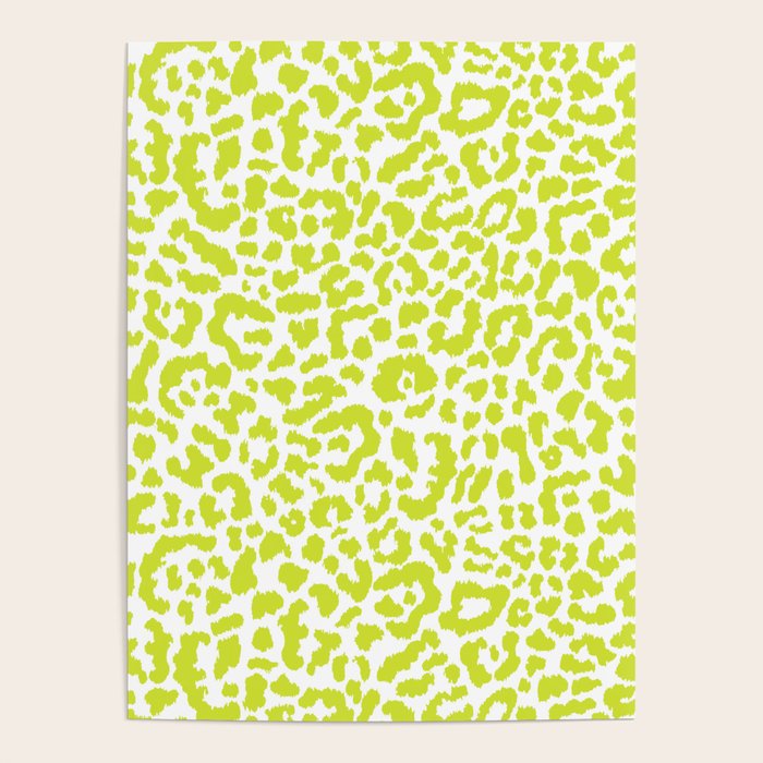 Chartreuse French Leopard Print Poster Gallery Image 4