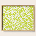 Chartreuse French Leopard Print Serving Tray Gallery Image 1