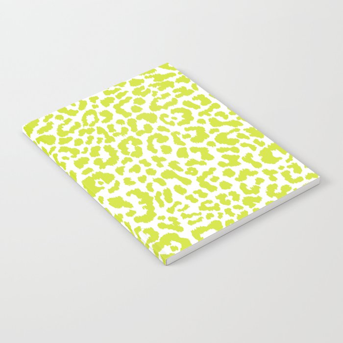 Chartreuse French Leopard Print Notebook Gallery Image 2