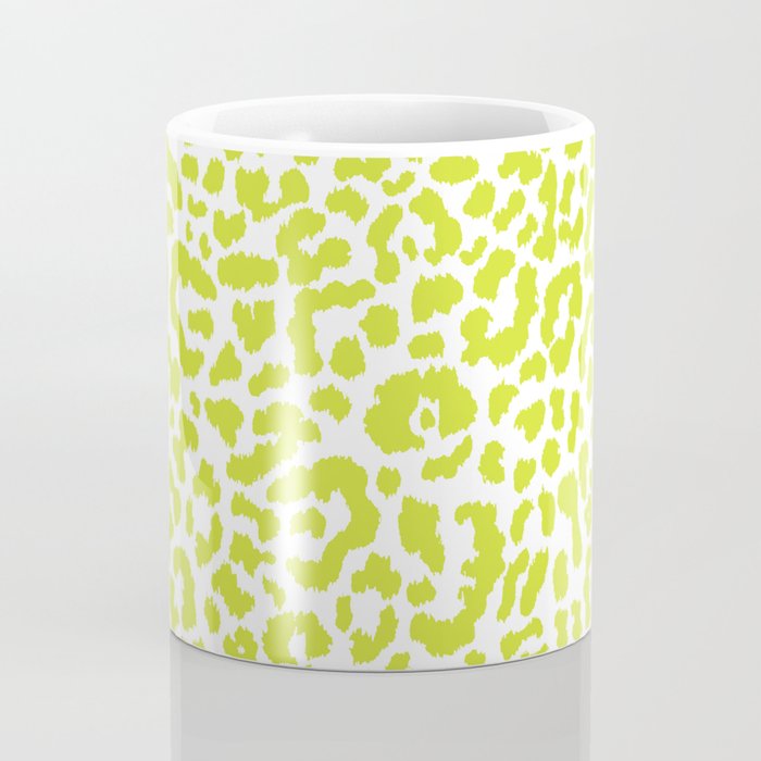Chartreuse French Leopard Print Coffee Mug Gallery Image 4