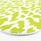 Chartreuse French Leopard Print Bath Mat Gallery Image 3
