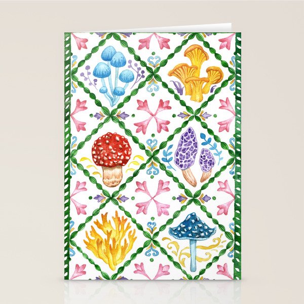 Decorative mushrooms pattern Stationery Card Gallery Image 1