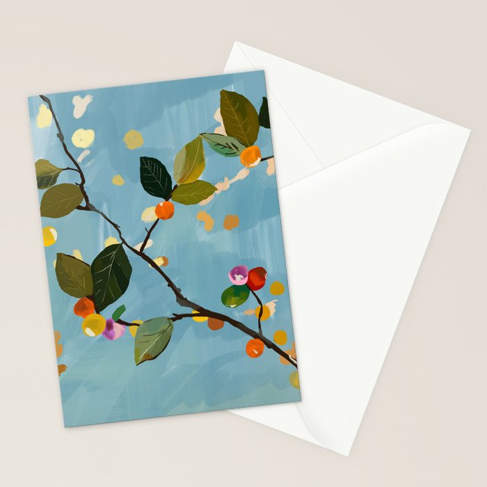 Cherry Fruit Branch I Stationery Card Gallery Image 2