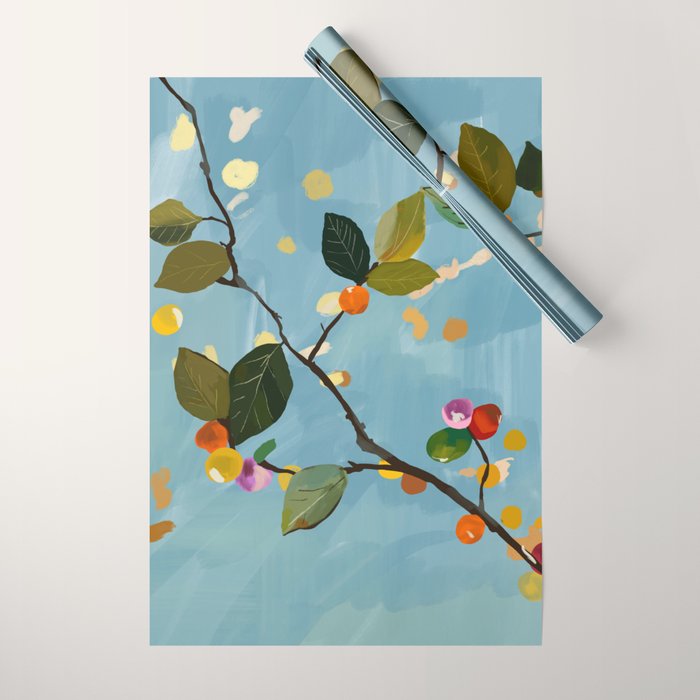 Cherry Fruit Branch I Wrapping Paper Gallery Image 1