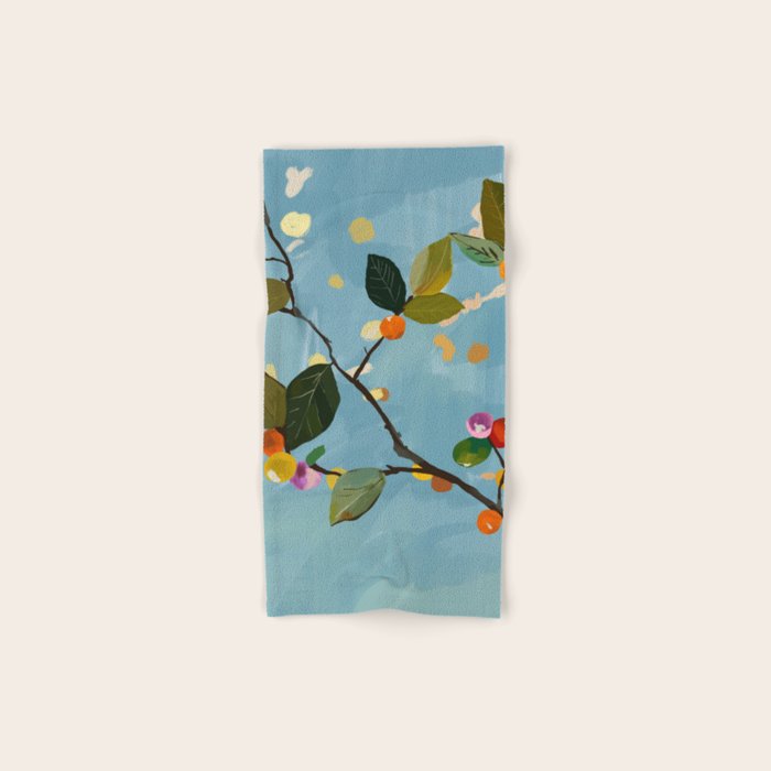Cherry Fruit Branch I Bath Towel Gallery Image 1