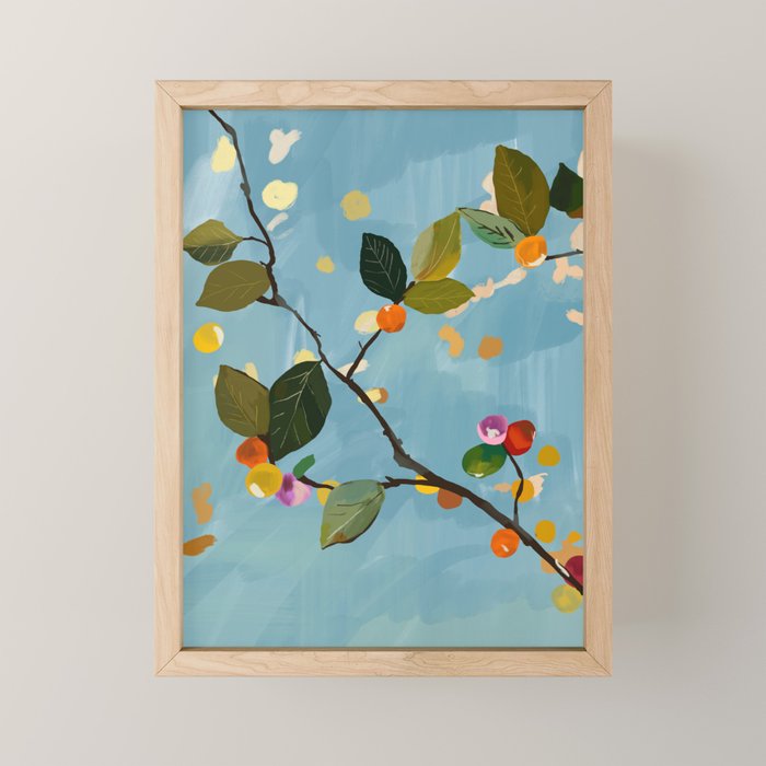 Cherry Fruit Branch I Mini Art Print Gallery Image 1
