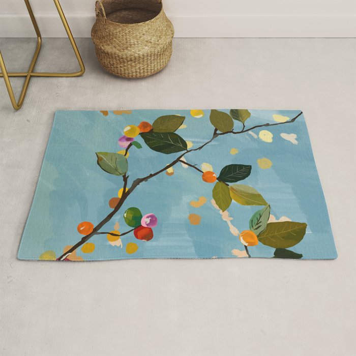 Cherry Fruit Branch I Rug Gallery Image 1