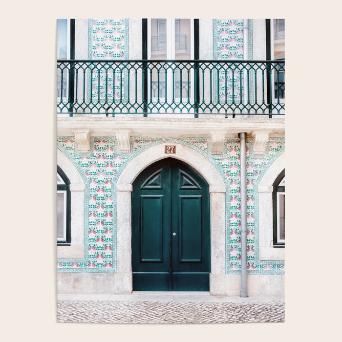 The green door | Lisbon Portugal architecture | Fine art travel photography print Poster Gallery Image 4