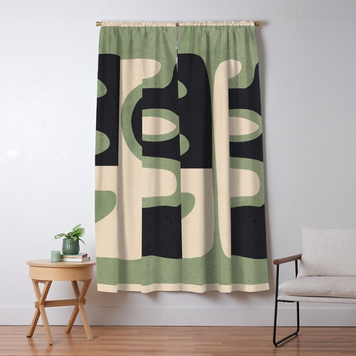 Modern Abstract Minimal Shapes 19 Window Curtain Gallery Image 1