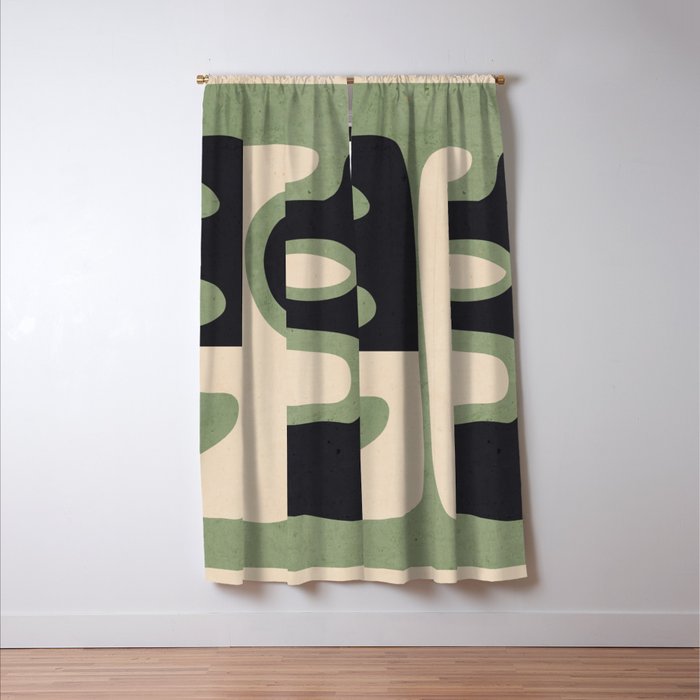 Modern Abstract Minimal Shapes 19 Window Curtain Gallery Image 3