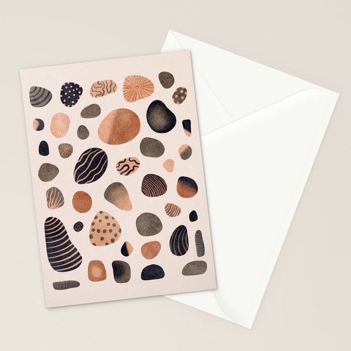 Watercolor Pebbles Stationery Card Gallery Image 2