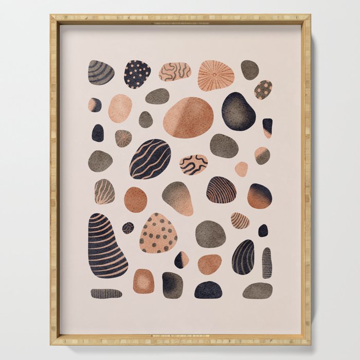 Watercolor Pebbles Serving Tray Gallery Image 1