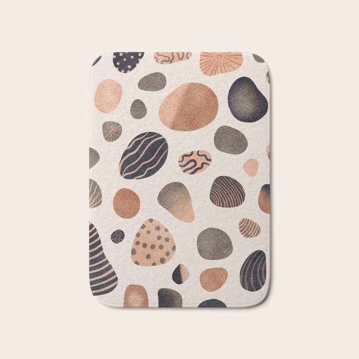 Watercolor Pebbles Bath Mat Gallery Image 1