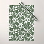 Green Petals Oasis Motif Wrapping Paper Gallery Image 1