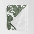 Green Petals Oasis Motif Throw Blanket Gallery Image 3