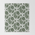 Green Petals Oasis Motif Throw Blanket Gallery Image 2