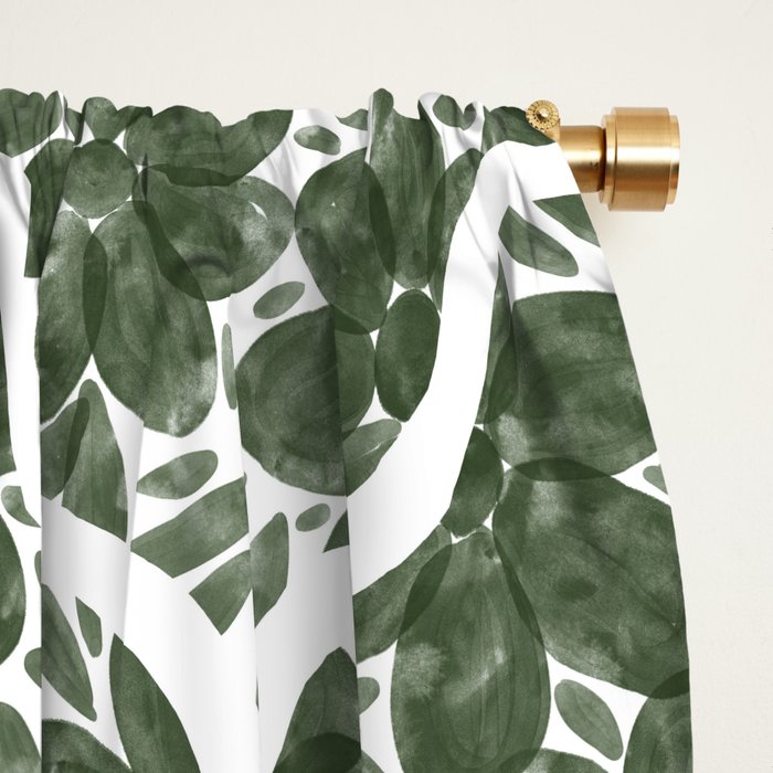 Green Petals Oasis Motif Window Curtain Gallery Image 2