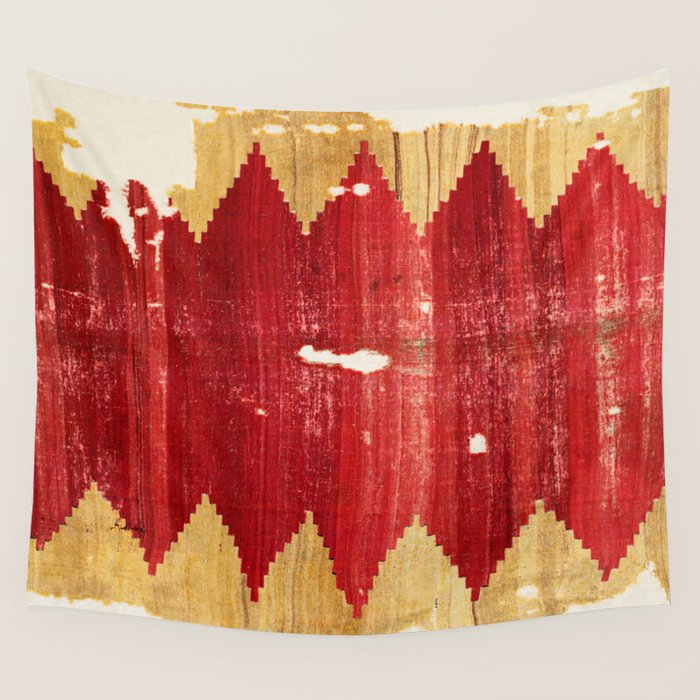 Cappadocian  Antique Turkish Kilim Rug Print Wall Tapestry Gallery Image 1