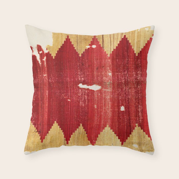 Cappadocian  Antique Turkish Kilim Rug Print Throw Pillow Gallery Image 1