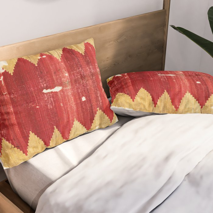 Cappadocian  Antique Turkish Kilim Rug Print Pillow Sham Gallery Image 2