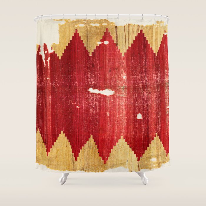 Cappadocian  Antique Turkish Kilim Rug Print Shower Curtain Gallery Image 1