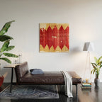 Cappadocian  Antique Turkish Kilim Rug Print Wood Wall Art Gallery Image 2