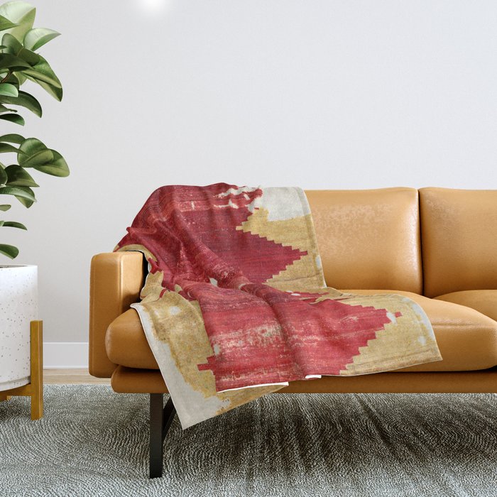 Cappadocian  Antique Turkish Kilim Rug Print Throw Blanket Gallery Image 1