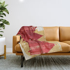 Cappadocian  Antique Turkish Kilim Rug Print Throw Blanket Gallery Image 1