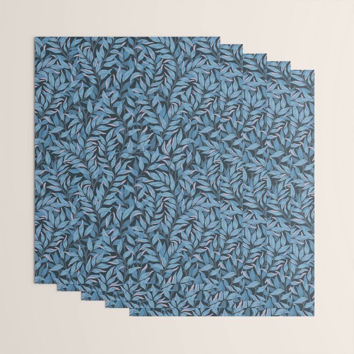 Romantic Botanica - Foliage in Dark Blue Wrapping Paper Gallery Image 3