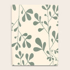 Abstract Leaves Print, Ivory and Green Notebook Gallery Image 4