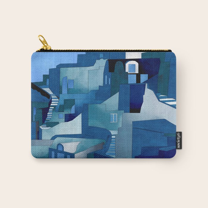 greece santorini abstract illustration Carry All Pouch Gallery Image 1