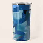 greece santorini abstract illustration Travel Mug Gallery Image 1
