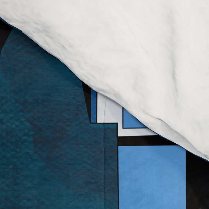 greece santorini abstract illustration Comforter Gallery Image 4