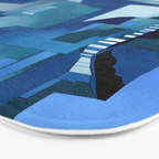 greece santorini abstract illustration Bath Mat Gallery Image 3