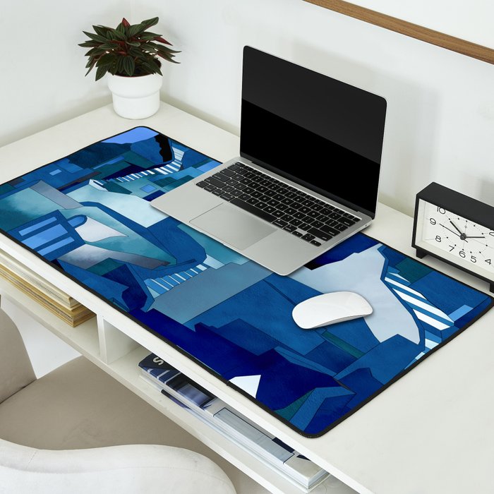 greece santorini abstract illustration Desk Mat Gallery Image 2