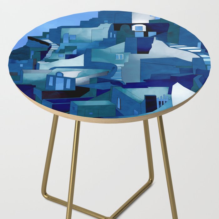 greece santorini abstract illustration Side Table Gallery Image 2