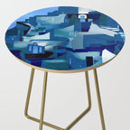 greece santorini abstract illustration Side Table Gallery Image 2
