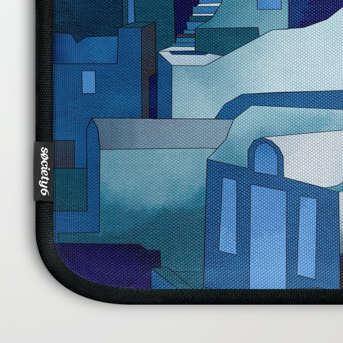 greece santorini abstract illustration Laptop Sleeve Gallery Image 3