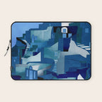 greece santorini abstract illustration Laptop Sleeve Gallery Image 1
